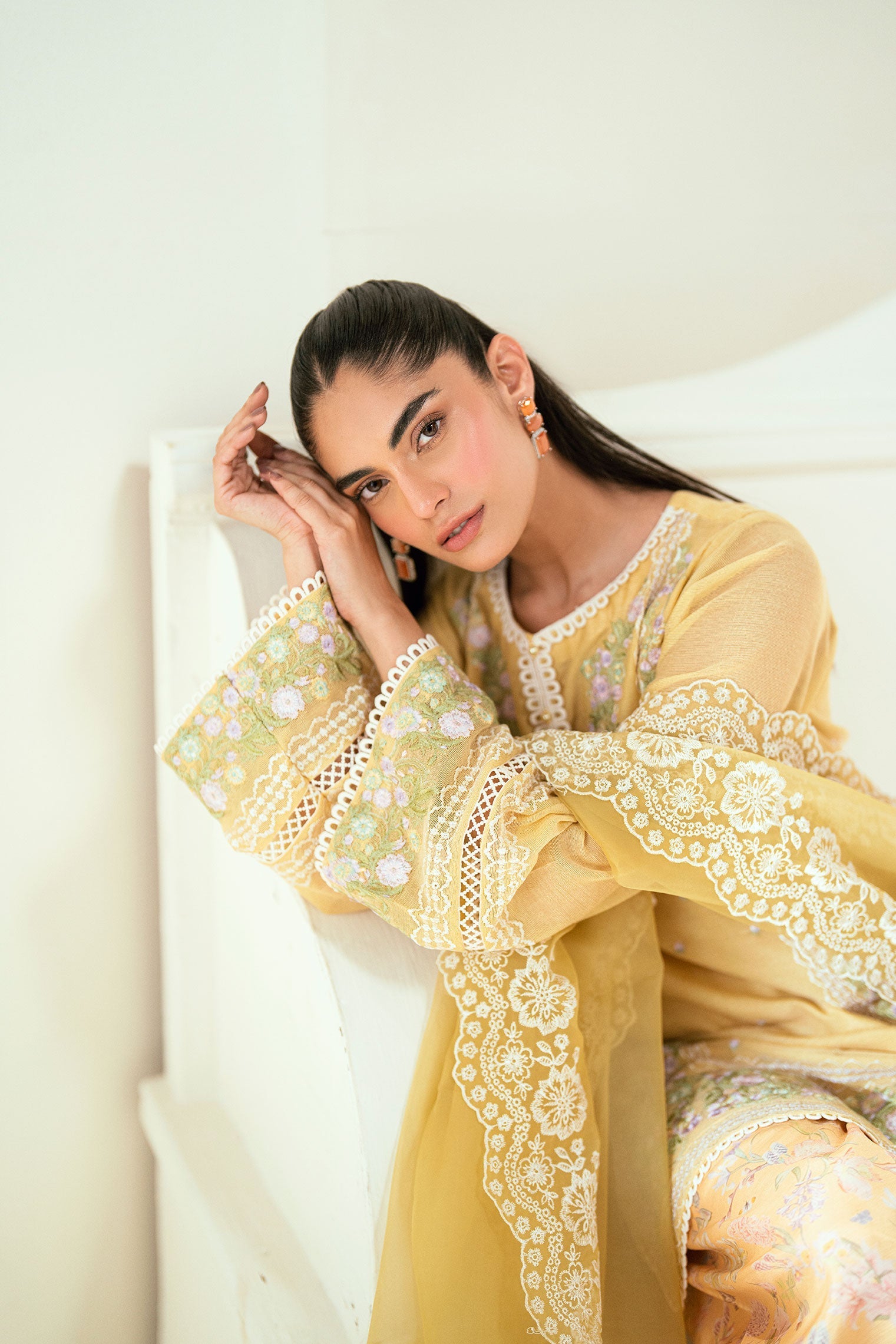 Dhanak | Signature Pret | SS25DA-2741 YELLOW - by - Libasekhas UK - Registered Vendor of : Dhanak - 100% Original Designer Dresss