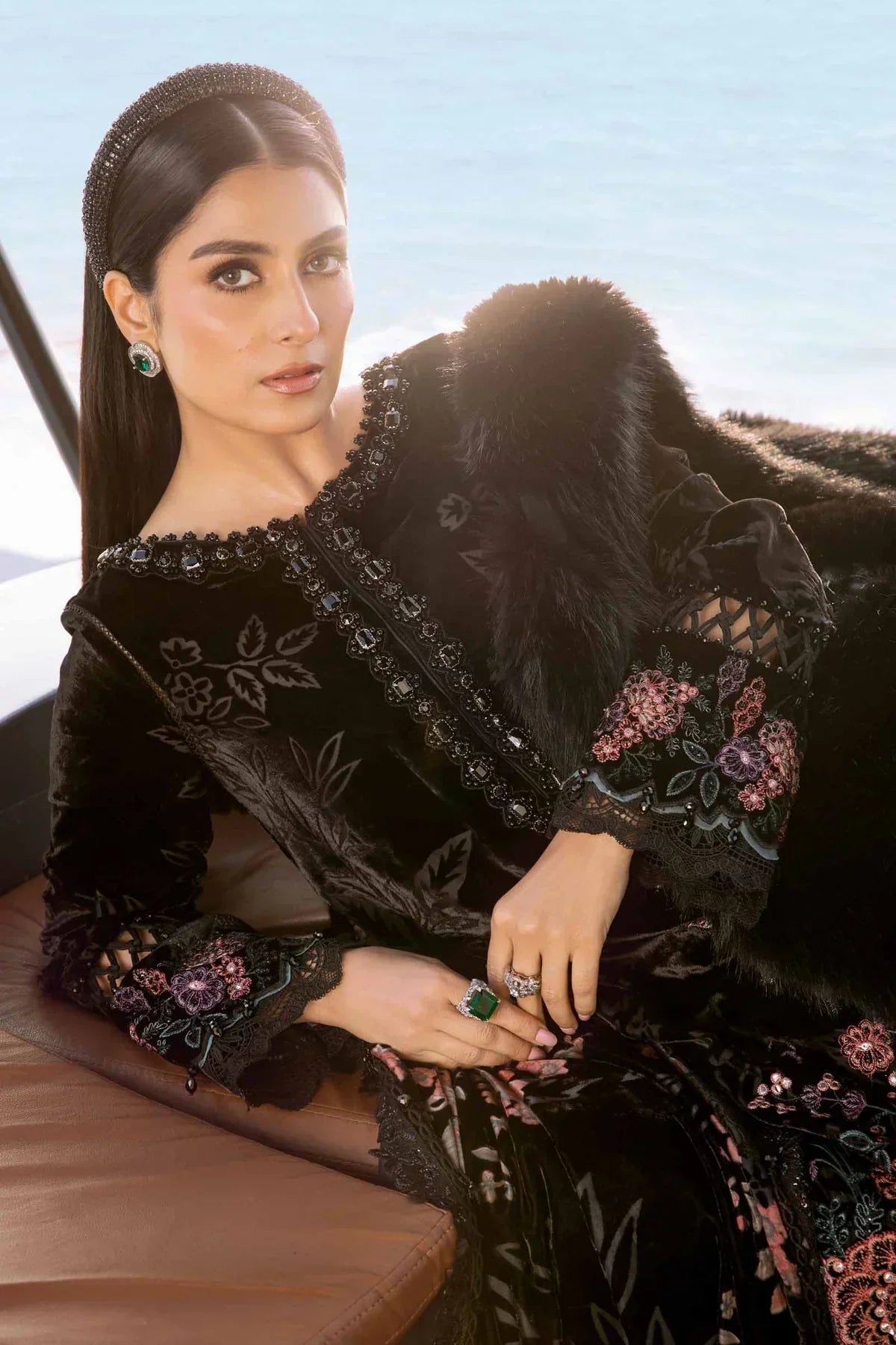 Maria B | Linen 23 | Black DL-1102 - by - Libasekhas UK - Registered Vendor of : Maria B - 100% Original Designer Dresss