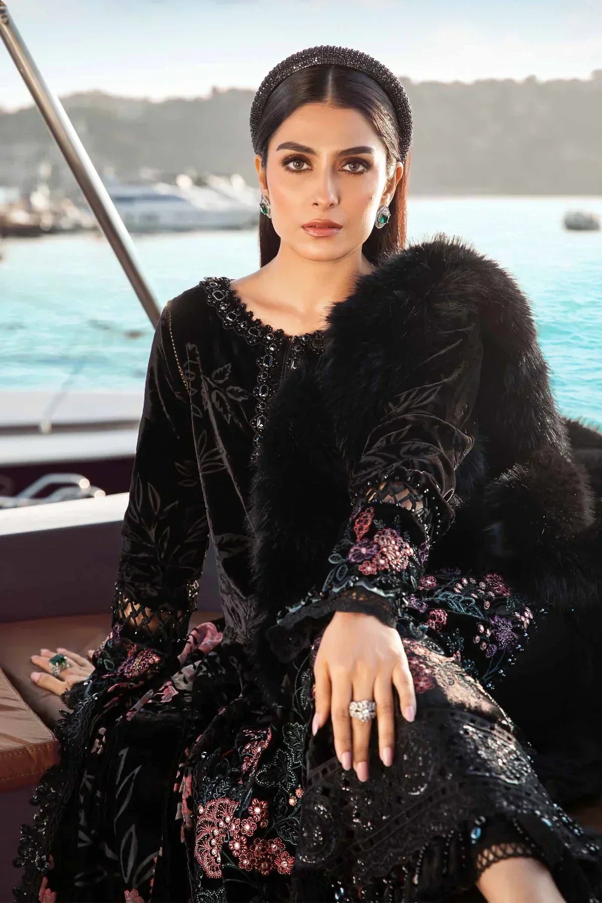Maria B | Linen 23 | Black DL-1102 - by - Libasekhas UK - Registered Vendor of : Maria B - 100% Original Designer Dresss