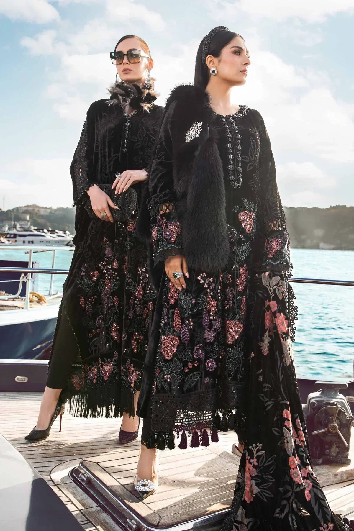 Maria B | Linen 23 | Black DL-1102 - by - Libasekhas UK - Registered Vendor of : Maria B - 100% Original Designer Dresss
