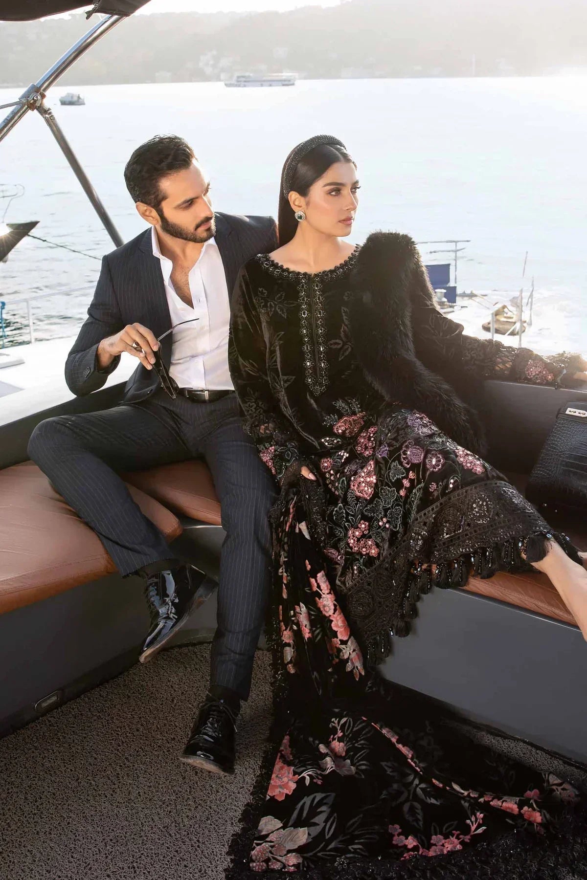 Maria B | Linen 23 | Black DL-1102 - by - Libasekhas UK - Registered Vendor of : Maria B - 100% Original Designer Dresss