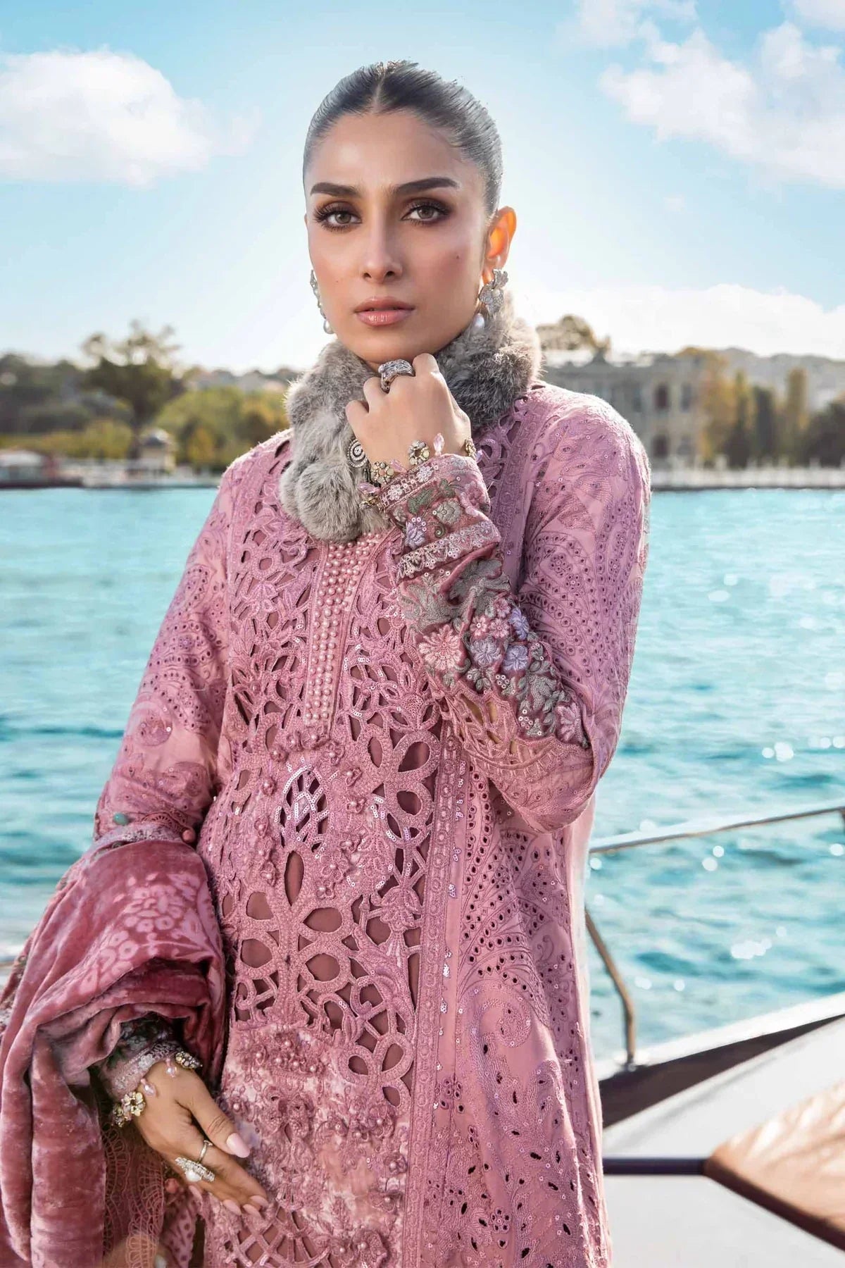 Maria B | Linen 23 | Ash Pink DL-1106 - by - Libasekhas UK - Registered Vendor of : Maria B - 100% Original Designer Dresss