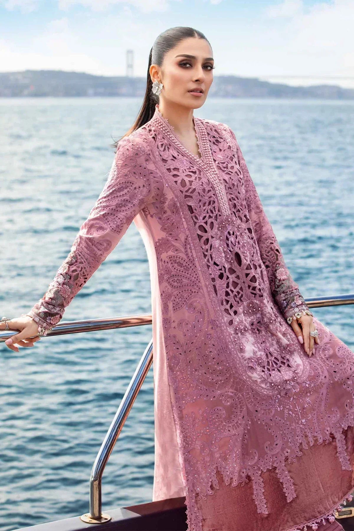 Maria B | Linen 23 | Ash Pink DL-1106 - by - Libasekhas UK - Registered Vendor of : Maria B - 100% Original Designer Dresss