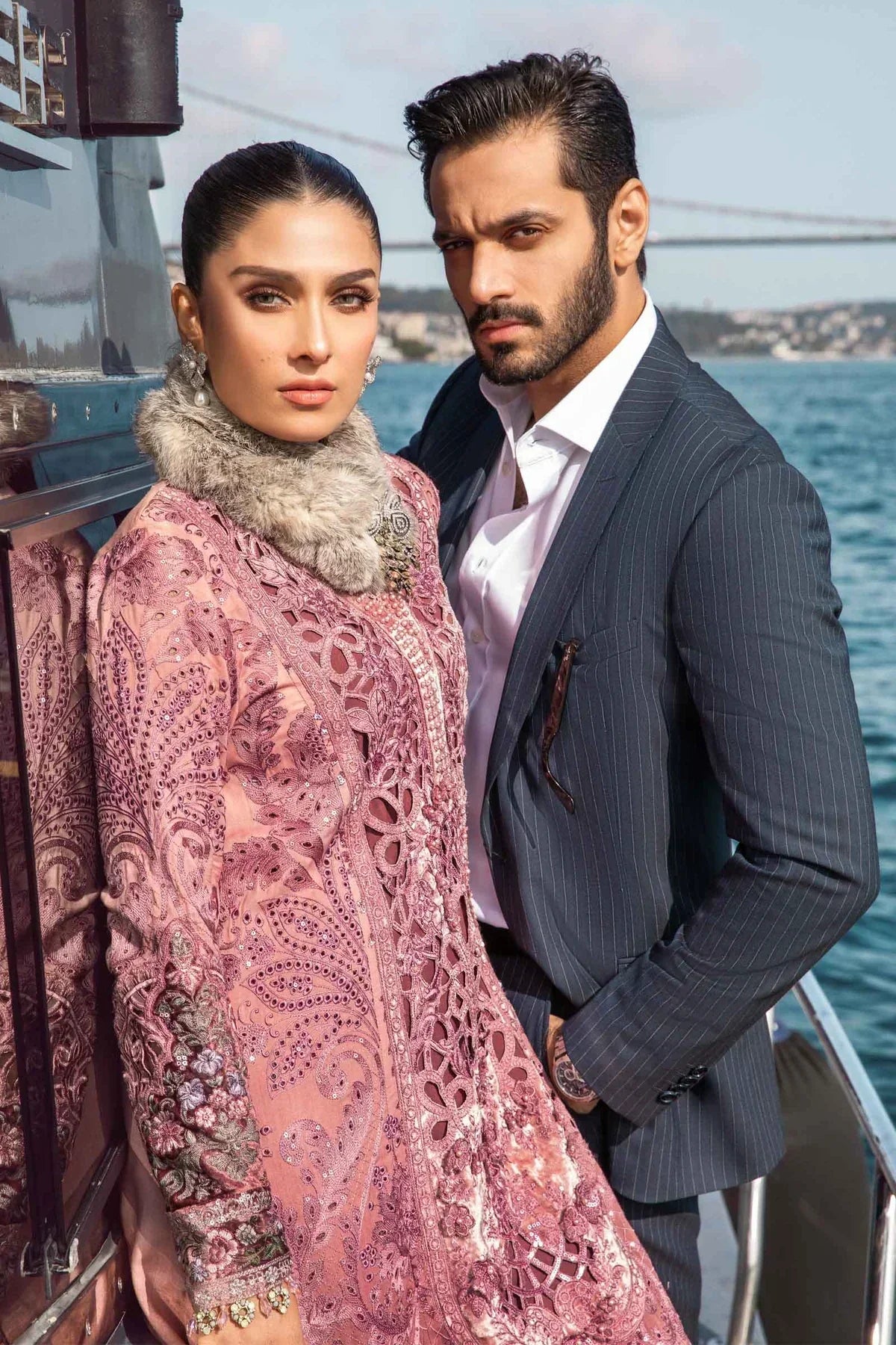 Maria B | Linen 23 | Ash Pink DL-1106 - by - Libasekhas UK - Registered Vendor of : Maria B - 100% Original Designer Dresss
