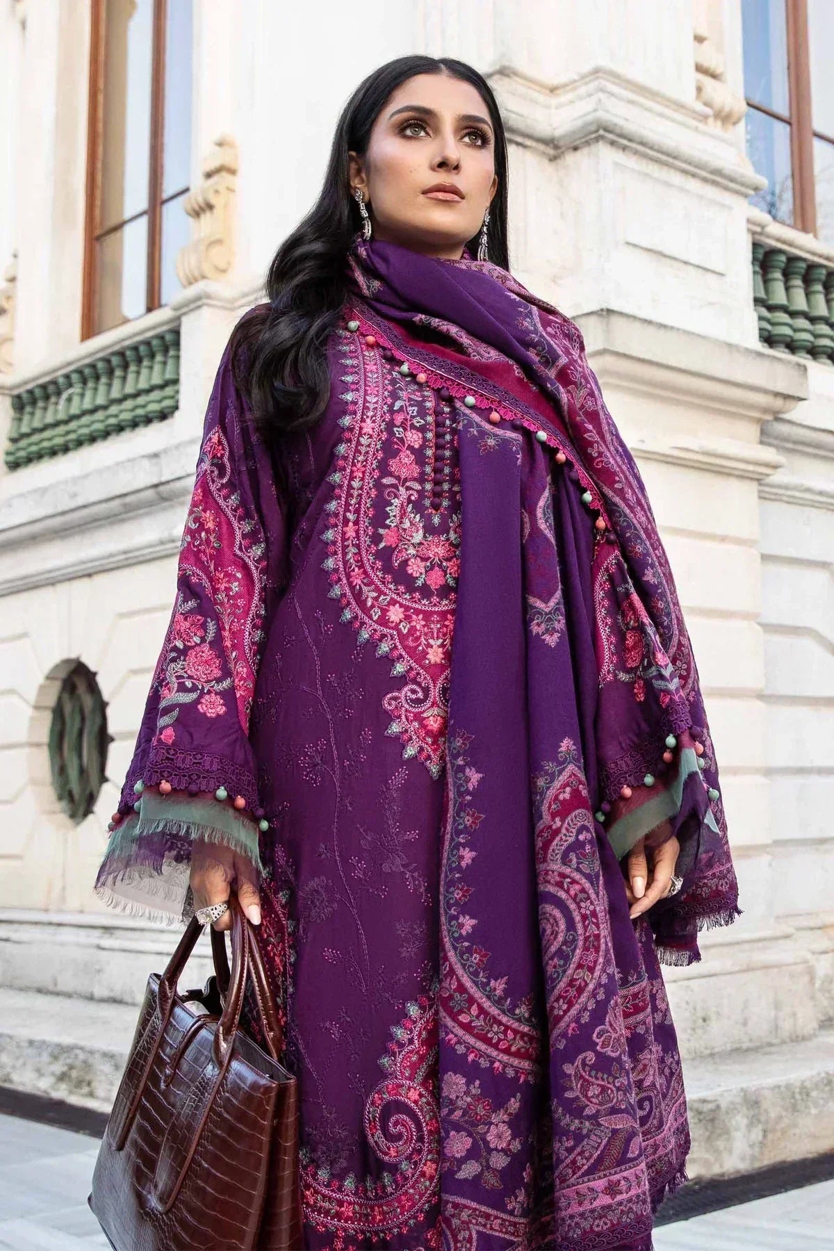 Maria B | Linen 23 | Purple DL-1108 - by - Libasekhas UK - Registered Vendor of : Maria B - 100% Original Designer Dresss