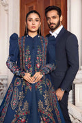Maria B | Linen 23 | Navy Blue DL-1109 - by - Libasekhas UK - Registered Vendor of : Maria B - 100% Original Designer Dresss