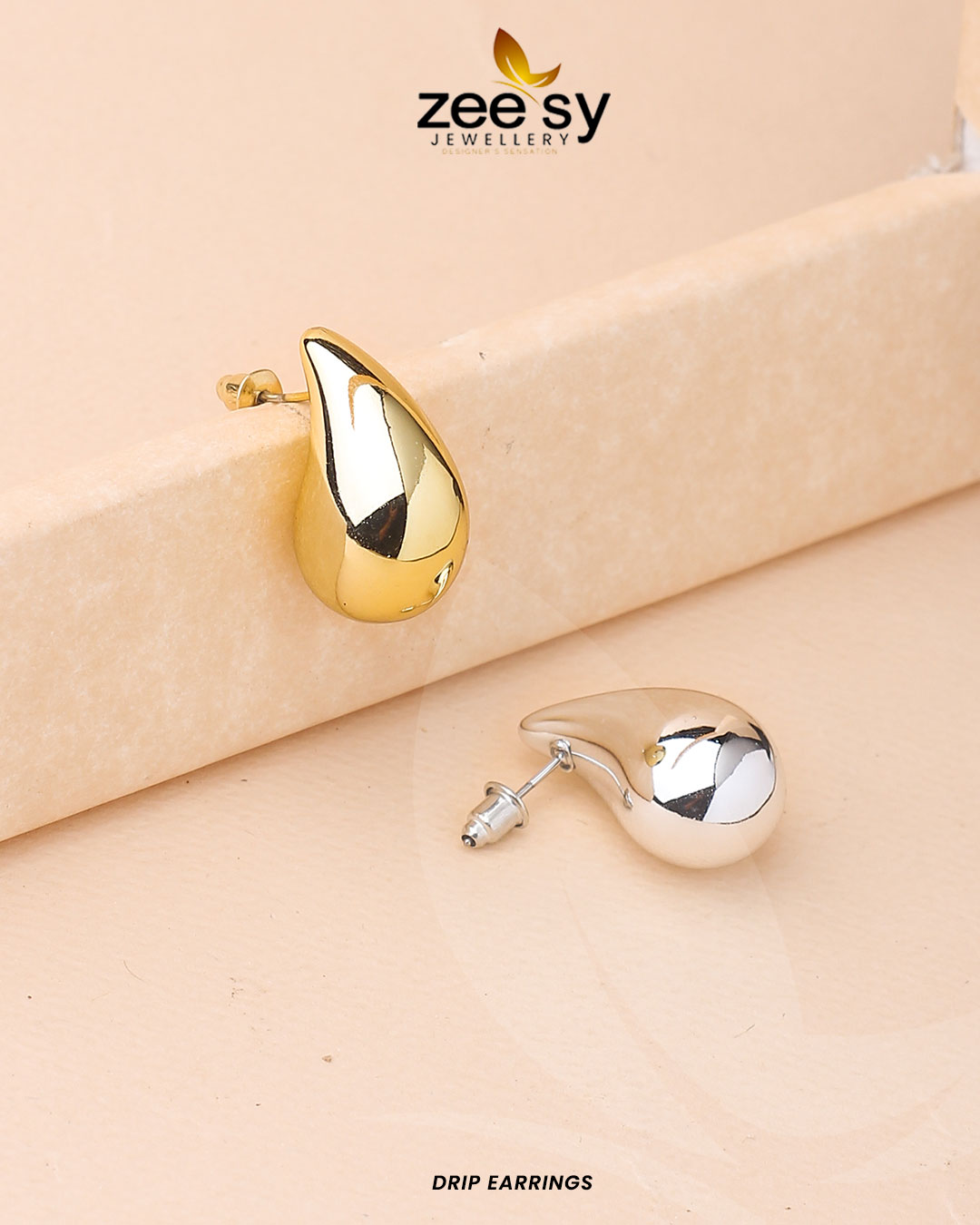 Drip Earrings - by - Libasekhas UK - Registered Vendor of : Zeesy - 100% Original Designer Dresss