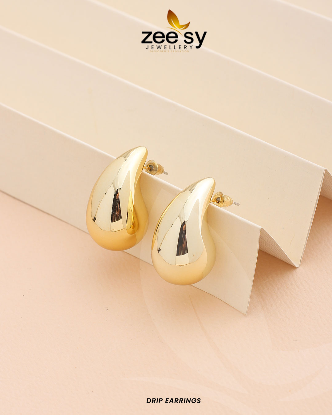 Drip Earrings - by - Libasekhas UK - Registered Vendor of : Zeesy - 100% Original Designer Dresss