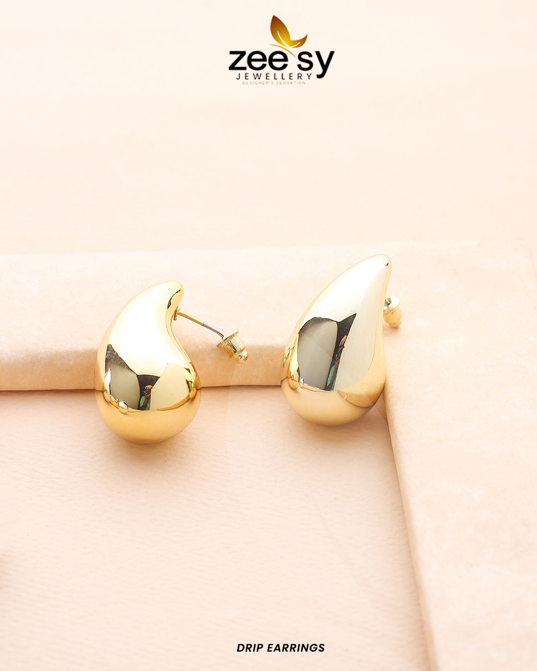 Drip Earrings - by - Libasekhas UK - Registered Vendor of : Zeesy - 100% Original Designer Dresss