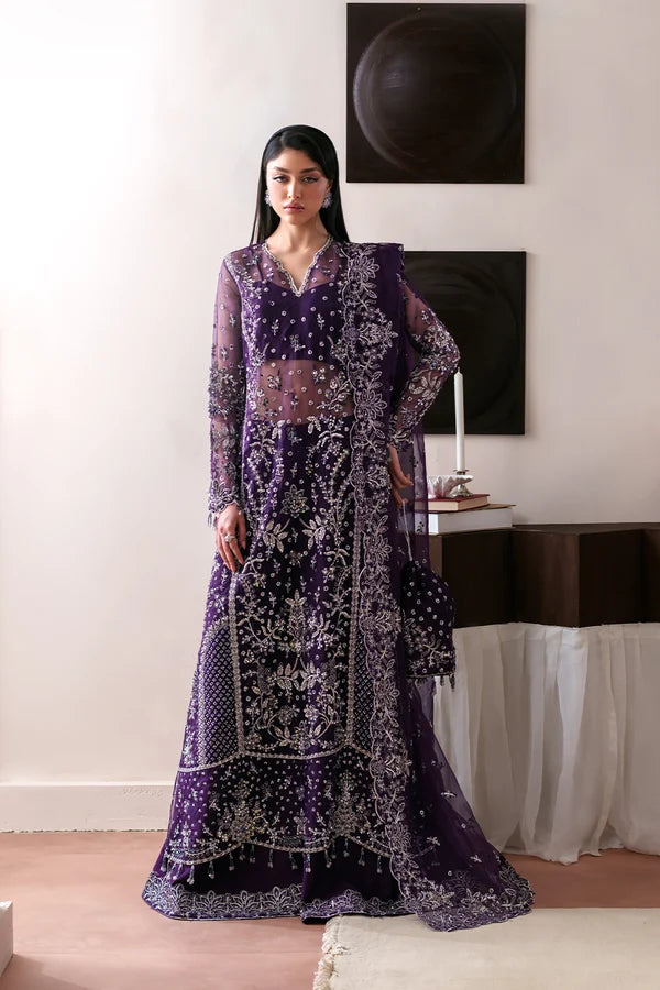 Emaan Adeel | Starlit Jewels | Long Shirt & Plazo- Tourmaline