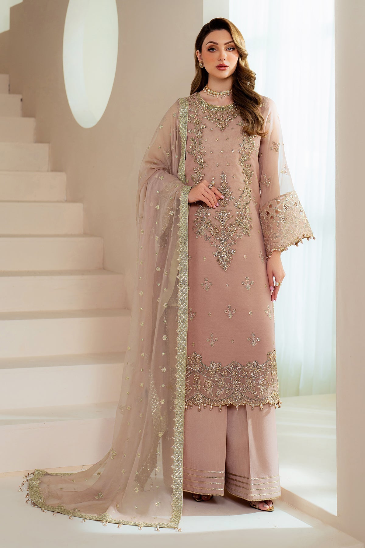 Alizeh | Aymal Chiffon | AF-BHM-4043-Jade - by - Libasekhas UK - Registered Vendor of : Alizeh - 100% Original Designer Dresss