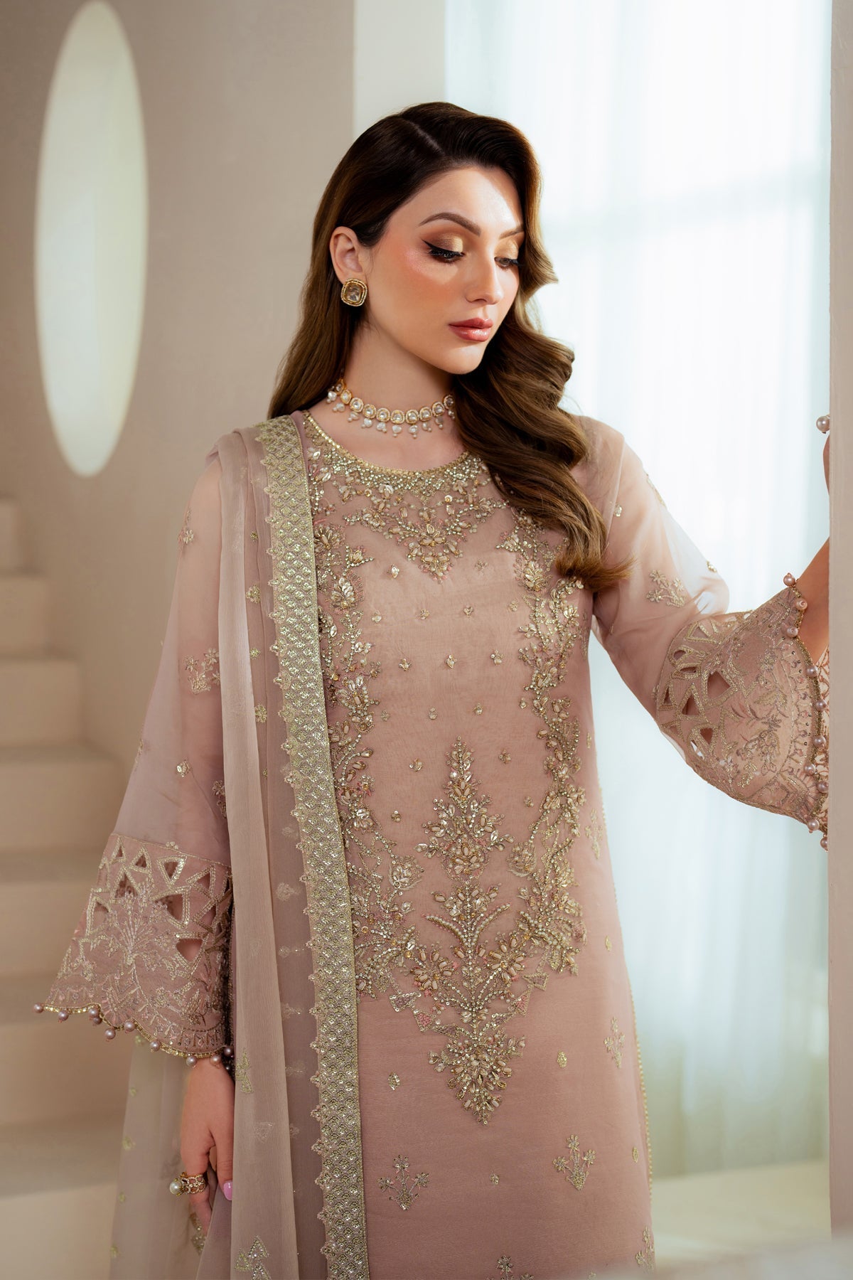 Alizeh | Aymal Chiffon | AF-BHM-4043-Jade - by - Libasekhas UK - Registered Vendor of : Alizeh - 100% Original Designer Dresss