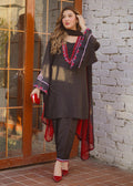 Fozia Khalid | Silk Spire | NOIR - by - Libasekhas UK - Registered Vendor of : Fozia Khalid - 100% Original Designer Dresss