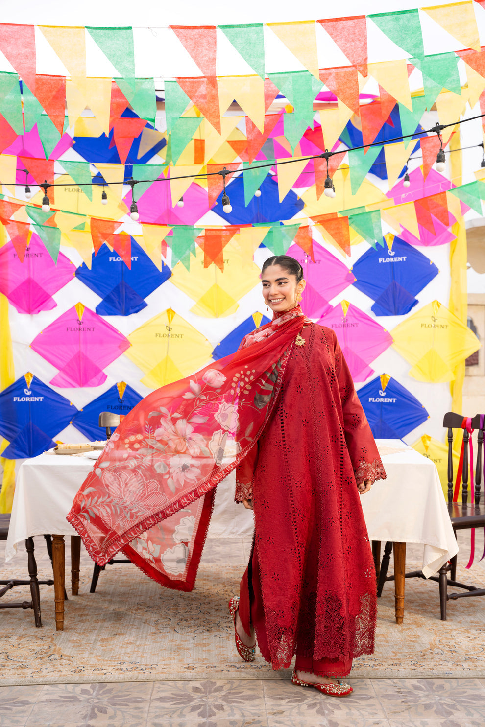 Florent | Basant Chikankari | FBC - 7A - by Libasekhas UK - Registered Vendor of : Florent - 100% Original Designer Dress