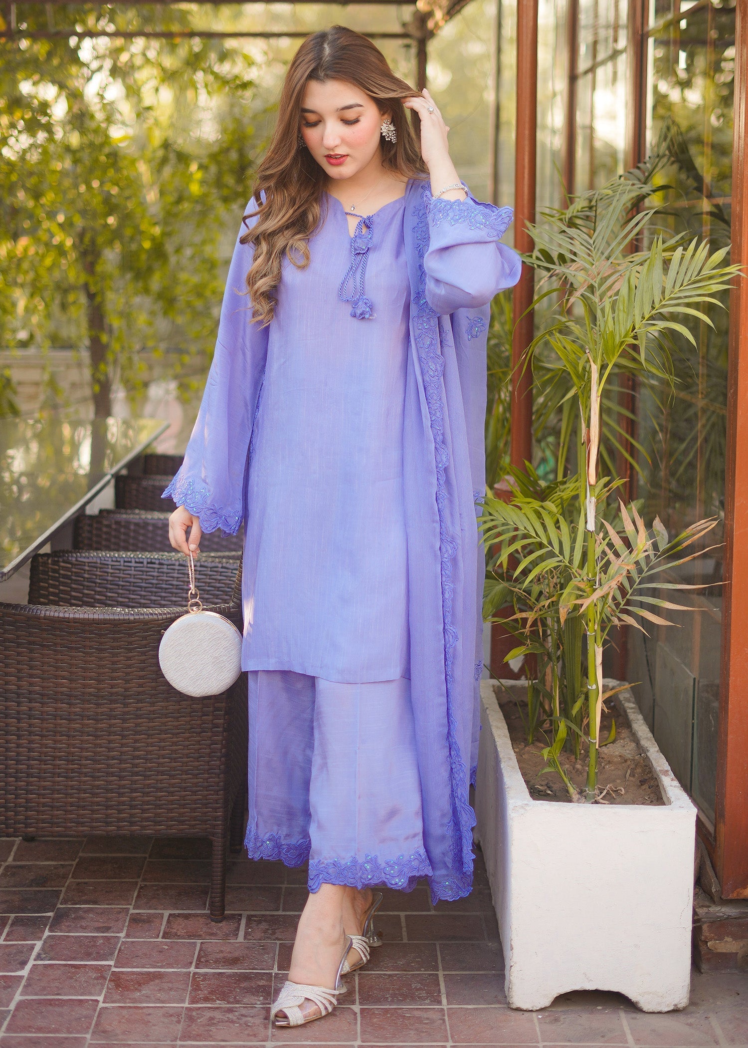 Fozia Khalid | Silk Spire | LAGOON - by - Libasekhas UK - Registered Vendor of : Fozia Khalid - 100% Original Designer Dresss