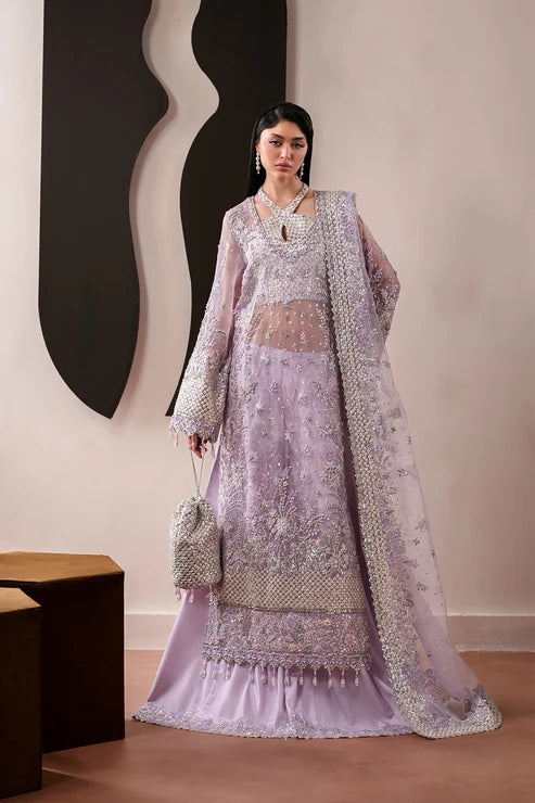 Emaan Adeel | Starlit Jewels | Long Shirt -Lapis