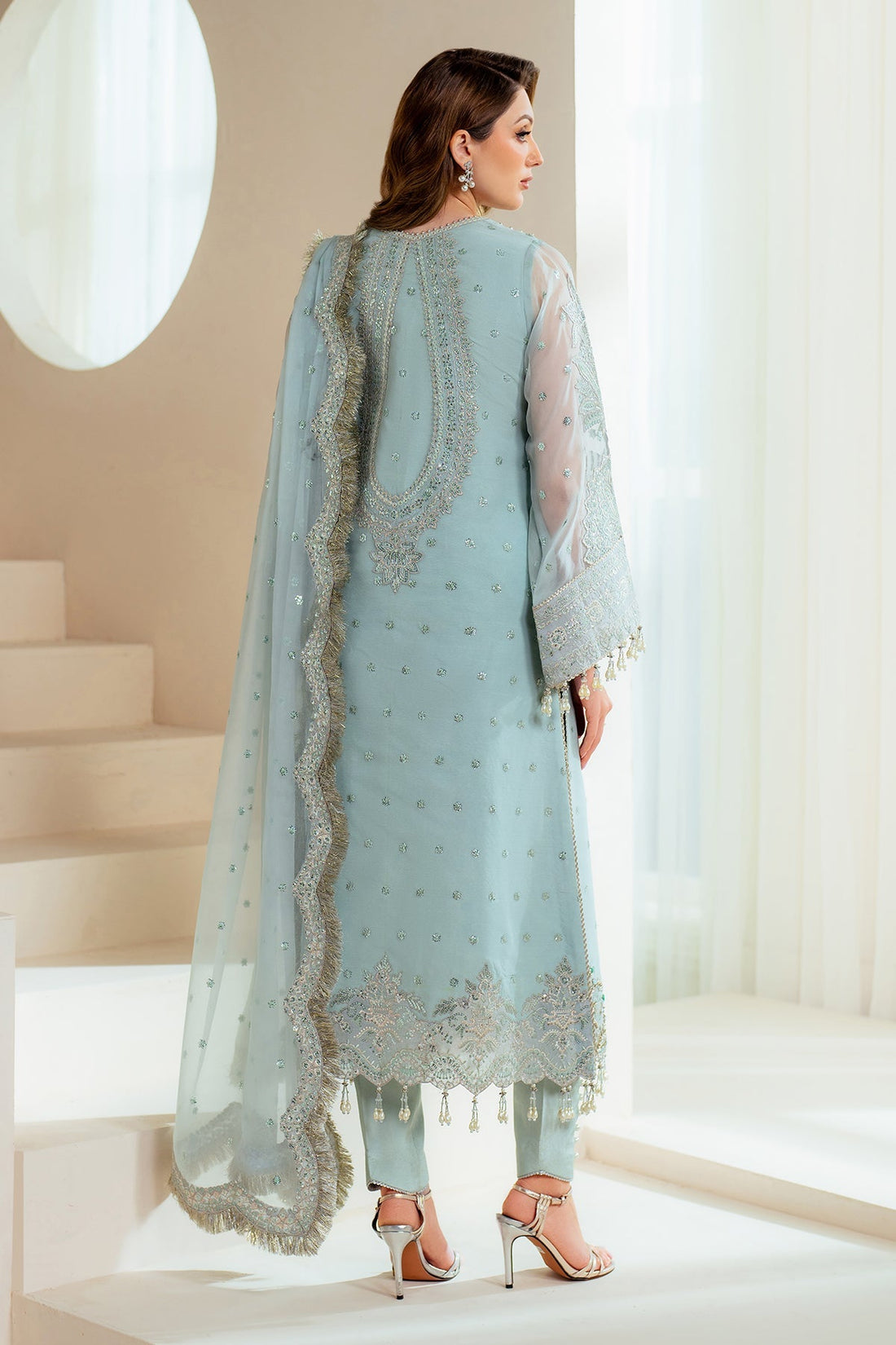 Alizeh | Aymal Chiffon | AF-BHM-4044-Orla - by - Libasekhas UK - Registered Vendor of : Alizeh - 100% Original Designer Dresss