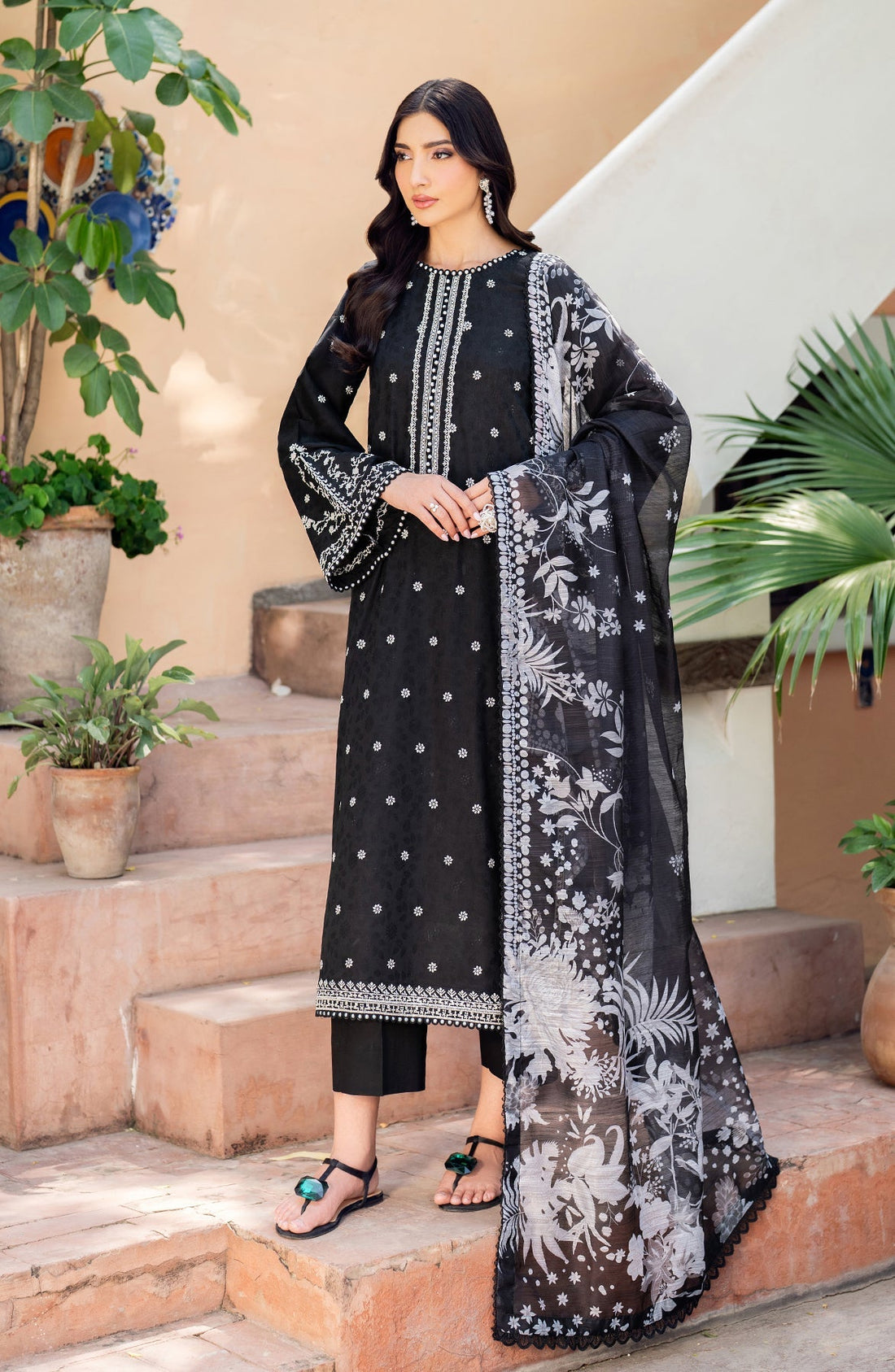 Zarif | Nura Textured Lawn 25 |  MILHA - by - Libasekhas UK - Registered Vendor of : Zarif - 100% Original Designer Dresss