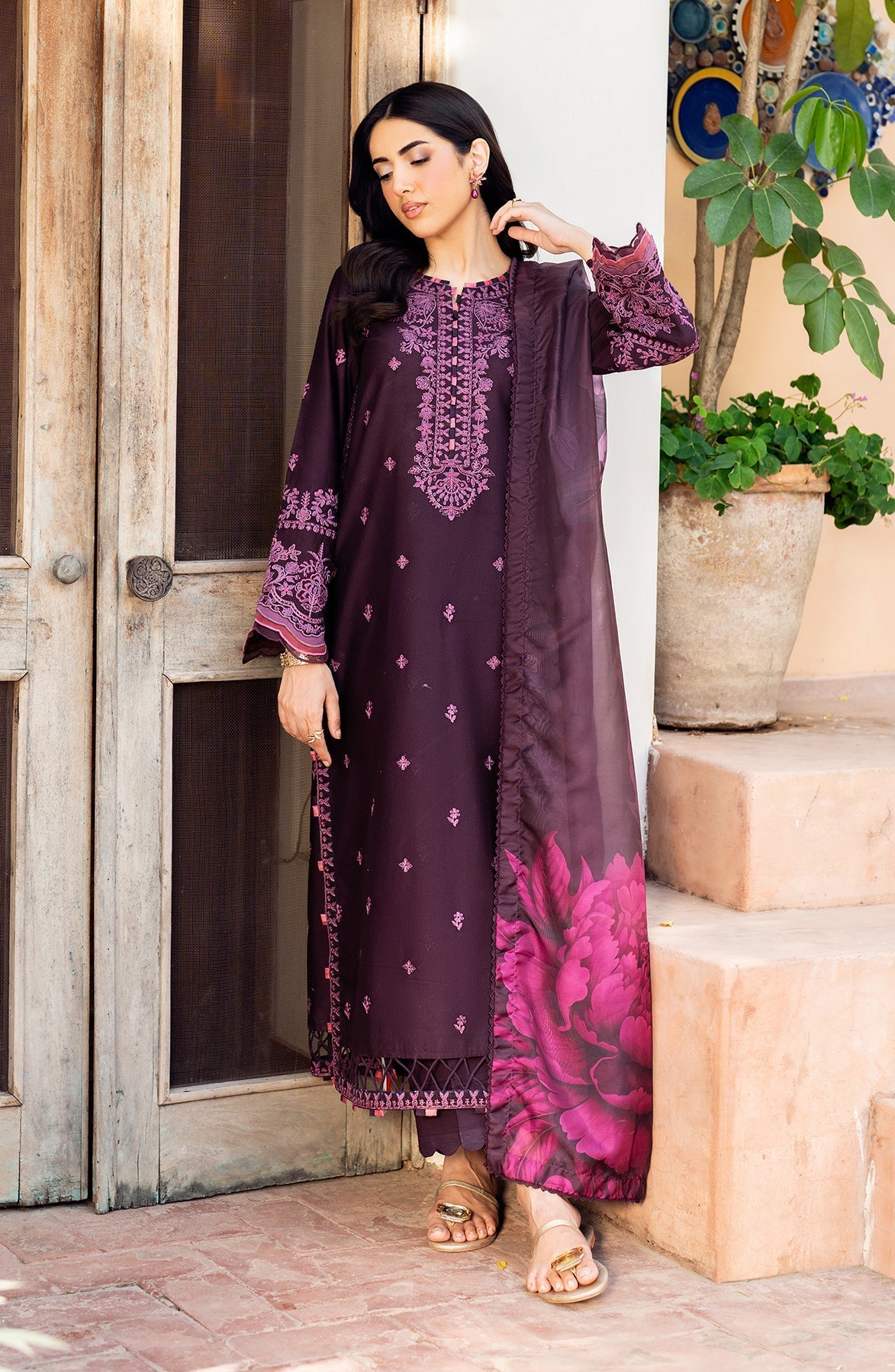 Zarif | Nura Textured Lawn 25 | FAHA - by - Libasekhas UK - Registered Vendor of : Zarif - 100% Original Designer Dresss