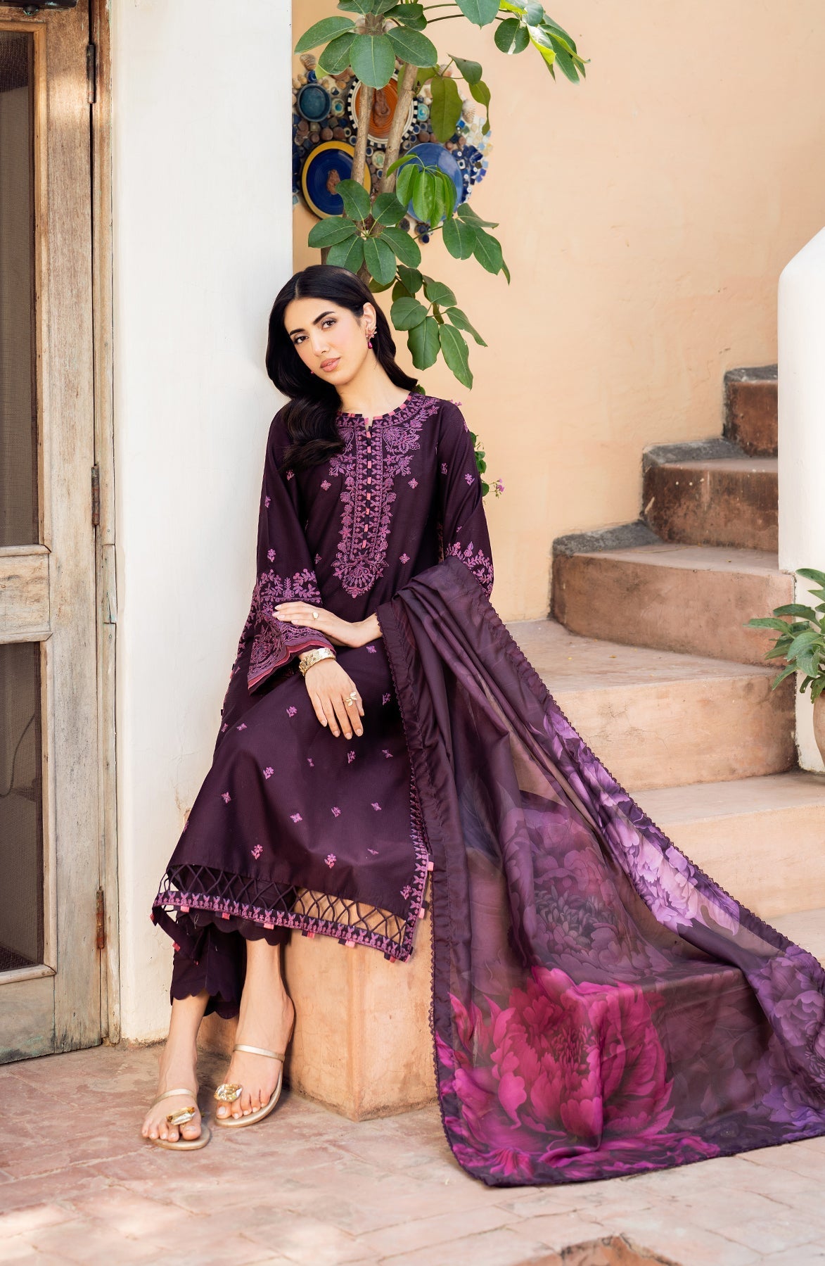 Zarif | Nura Textured Lawn 25 | FAHA - by - Libasekhas UK - Registered Vendor of : Zarif - 100% Original Designer Dresss