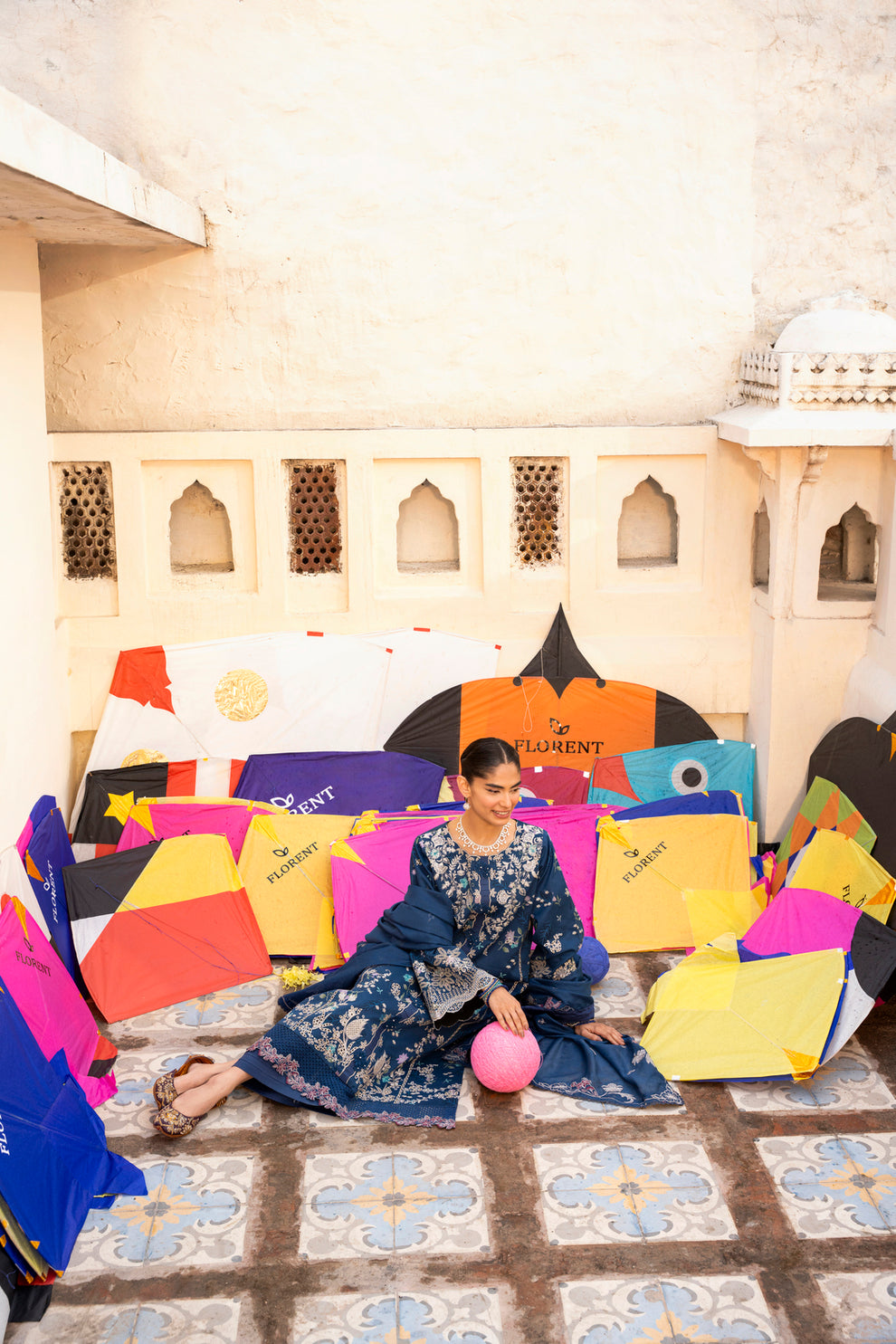 Florent | Basant Chikankari | FBC - 8B - by Libasekhas UK - Registered Vendor of : Florent - 100% Original Designer Dress