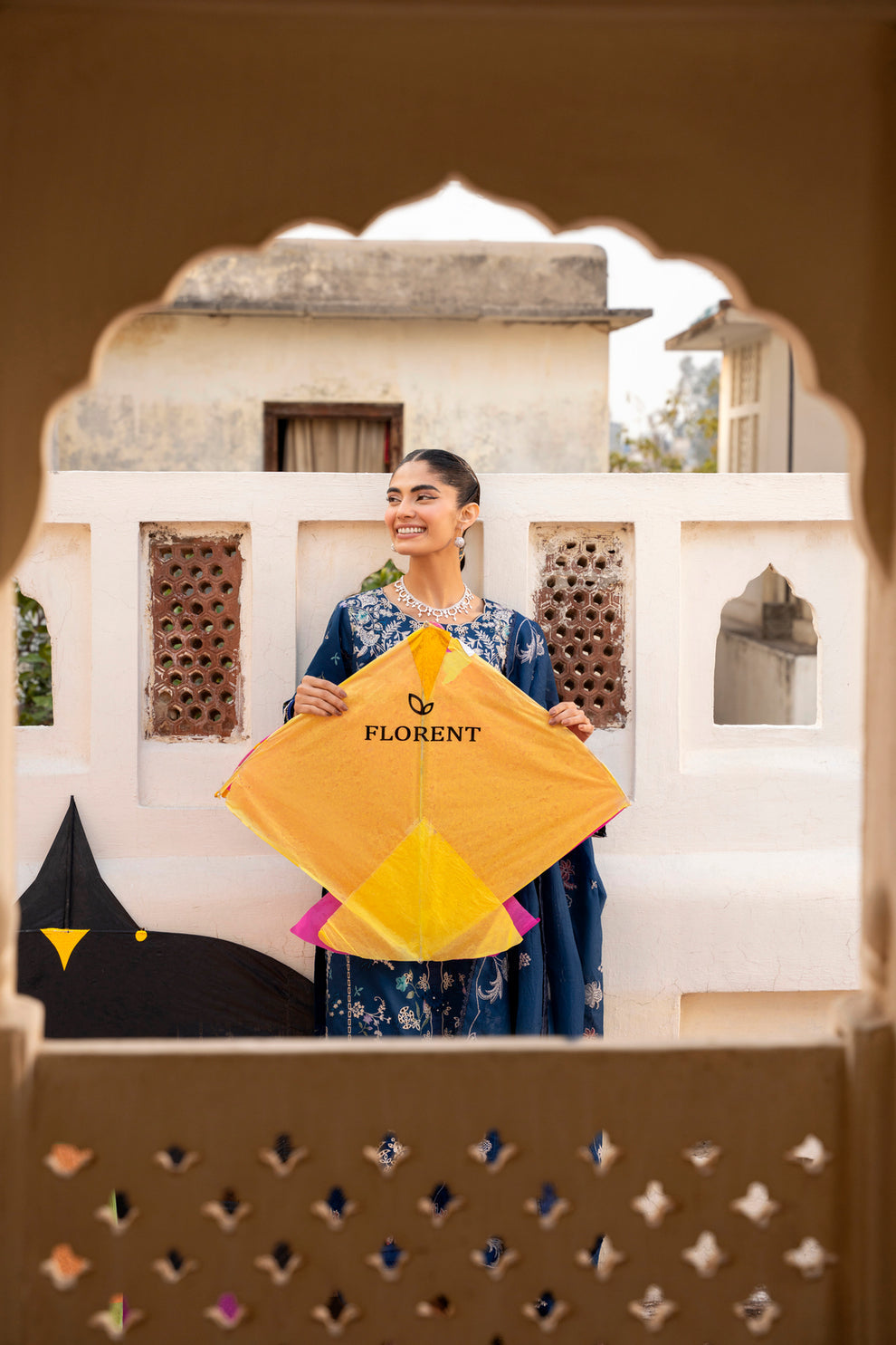 Florent | Basant Chikankari | FBC - 8B - by Libasekhas UK - Registered Vendor of : Florent - 100% Original Designer Dress