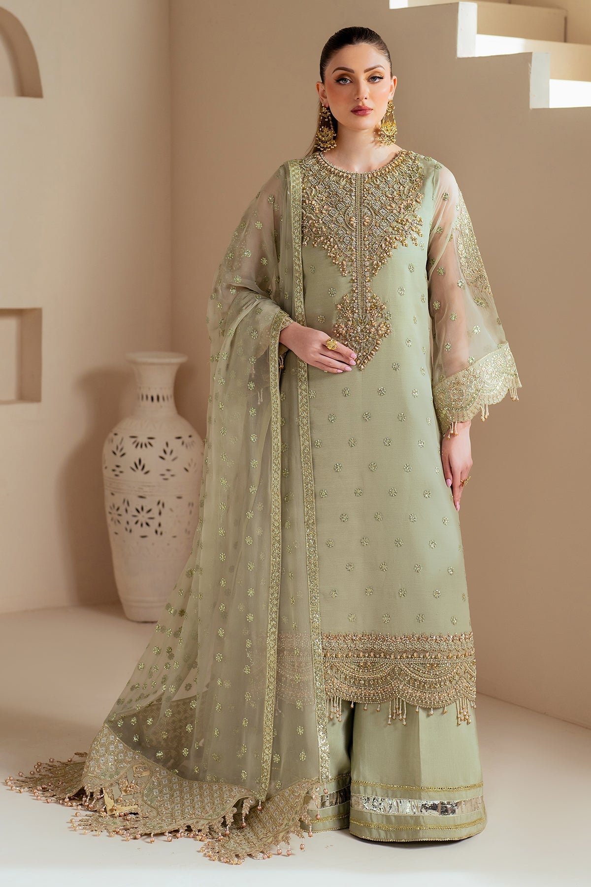Alizeh | Aymal Chiffon | AF-BHM-4042-Alish - by - Libasekhas UK - Registered Vendor of : Alizeh - 100% Original Designer Dresss