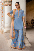 Charizma | Festive Pret | 3-PC Embroidered Raw Silk CMA-6-387 - by Libasekhas UK - Registered Vendor of : Charizma - 100% Original Designer Dress