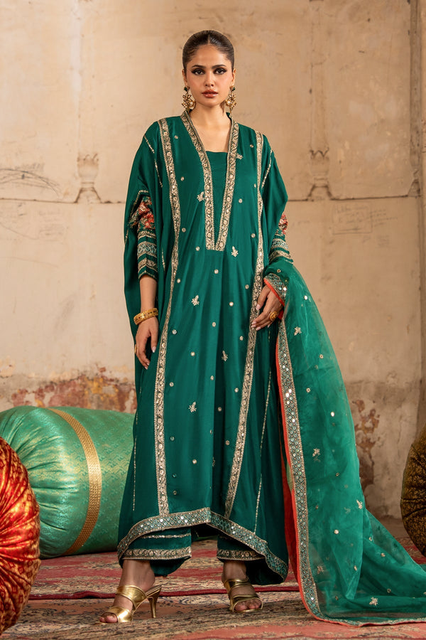Charizma | Festive Pret | Embroidered Raw Silk CMA-6-388 - by Libasekhas UK - Registered Vendor of : Charizma - 100% Original Designer Dress