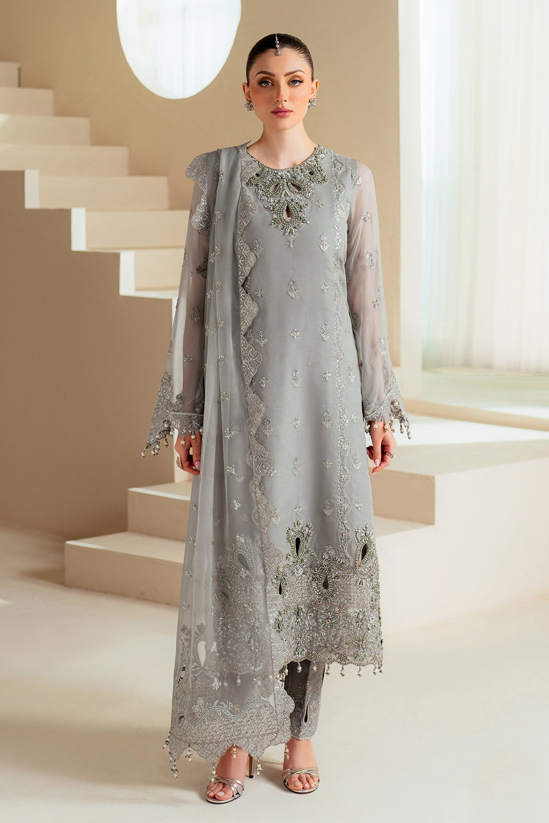 Alizeh | Aymal Chiffon | AF-BHM-4046-Ahvi - by - Libasekhas UK - Registered Vendor of : Alizeh - 100% Original Designer Dresss