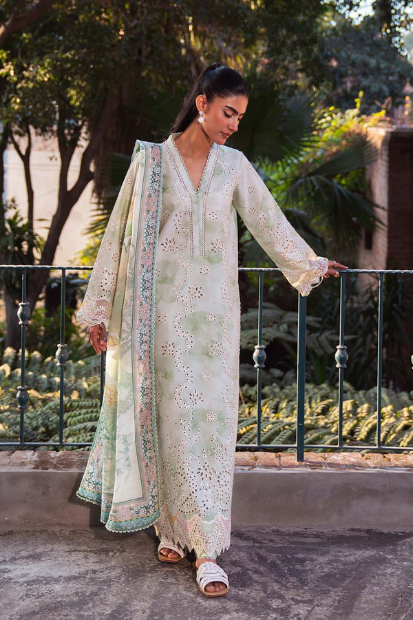 Neeshay | Summer Lines Printkari 25 | MEADOW MIST - by - Libasekhas UK - Registered Vendor of : Neeshay - 100% Original Designer Dresss