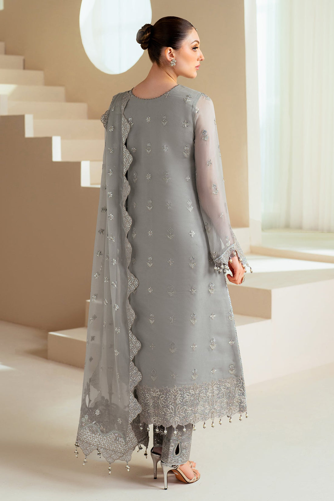 Alizeh | Aymal Chiffon | AF-BHM-4046-Ahvi - by - Libasekhas UK - Registered Vendor of : Alizeh - 100% Original Designer Dresss