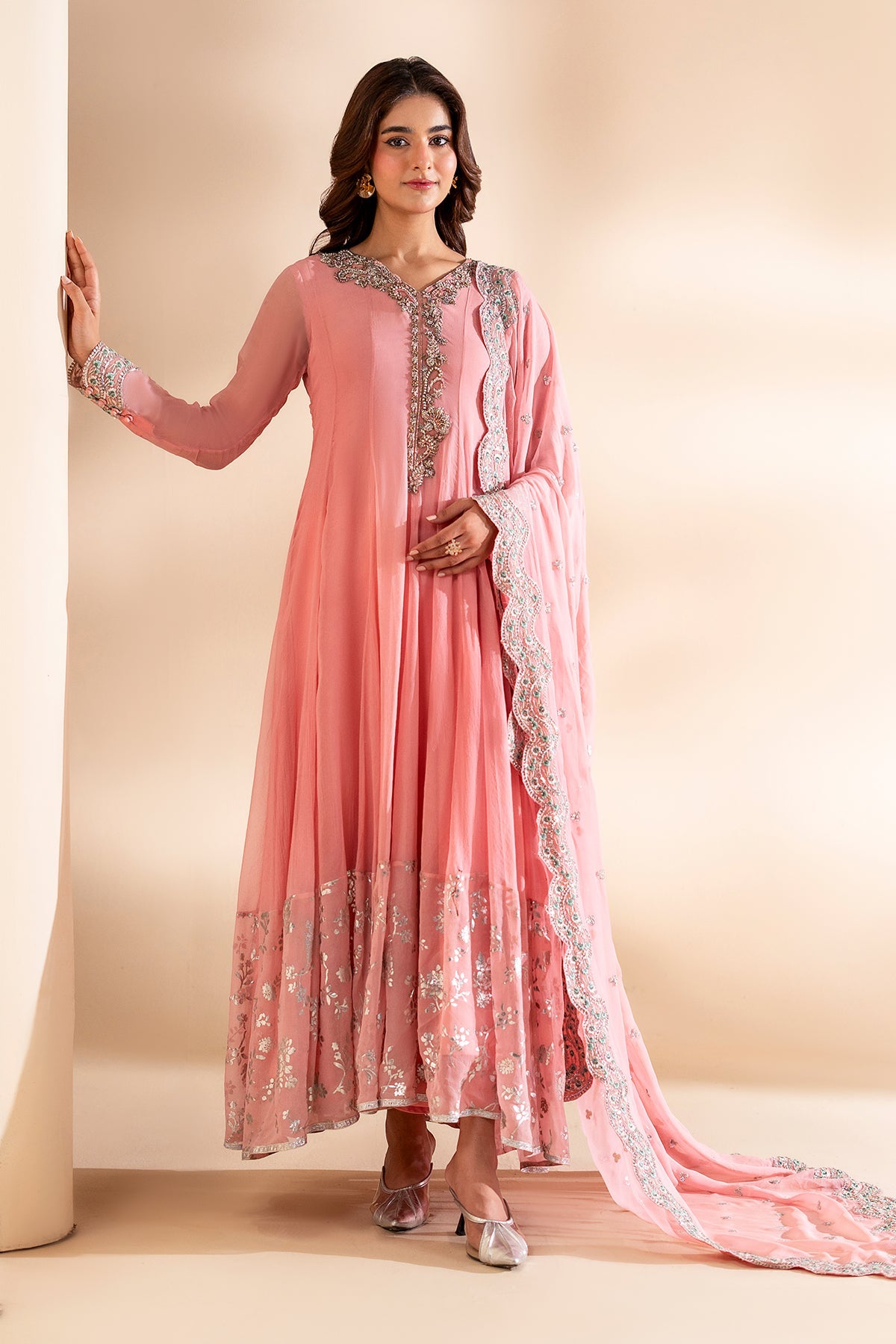Charizma | Festive Pret | 3-PC Embroidered Chiffon CMA-6-417 - by Libasekhas UK - Registered Vendor of : Charizma - 100% Original Designer Dress