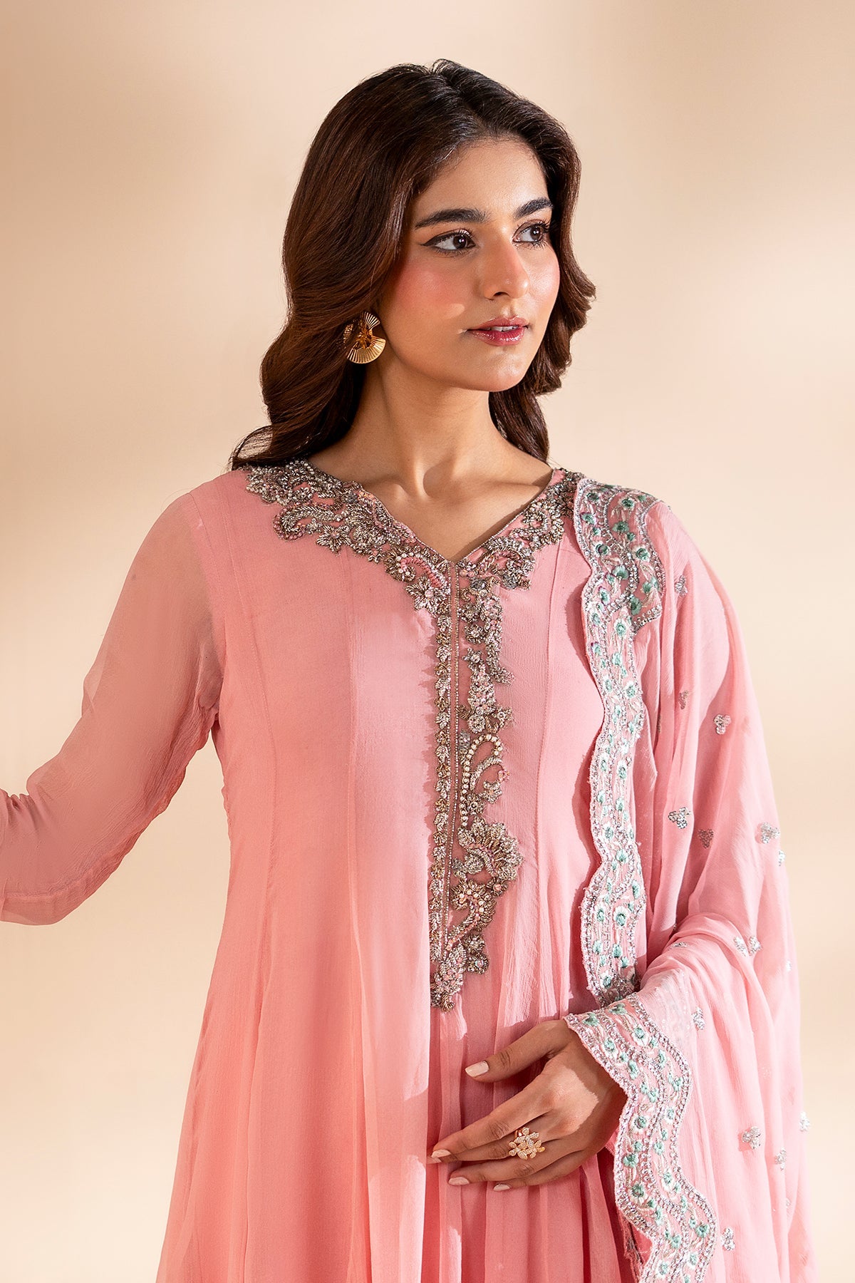 Charizma | Festive Pret | 3-PC Embroidered Chiffon CMA-6-417 - by Libasekhas UK - Registered Vendor of : Charizma - 100% Original Designer Dress