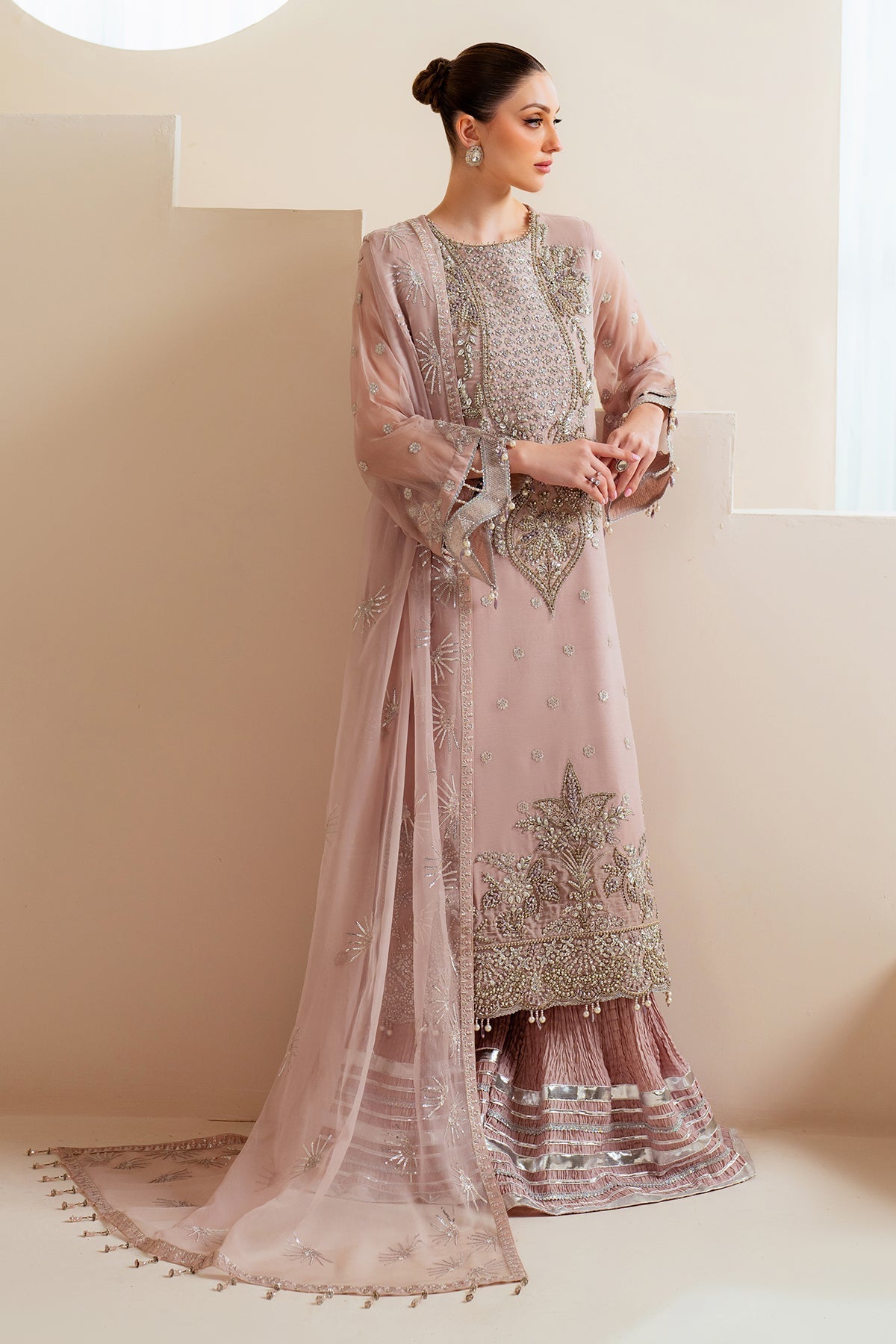 Alizeh | Aymal Chiffon | AF-BHM-4045-Sira - by - Libasekhas UK - Registered Vendor of : Alizeh - 100% Original Designer Dresss