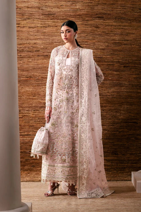 Emaan Adeel | Starlit Jewels | Long Shirt -Pearl Essence