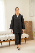 Sahar | Pre Essential Emb Edit | Moonlit Black - by Libasekhas UK - Registered Vendor of : Sahar - 100% Original Designer Dress