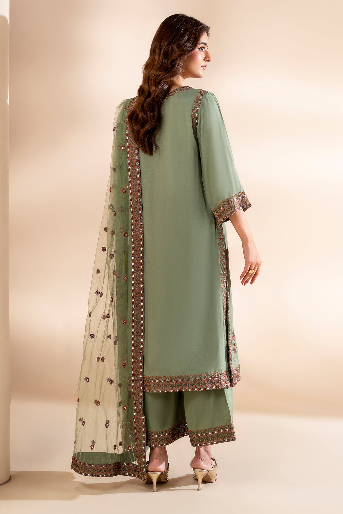 Charizma | Festive Pret | 3-PC Embroidered Silk CMA-6-369 - by Libasekhas UK - Registered Vendor of : Charizma - 100% Original Designer Dress