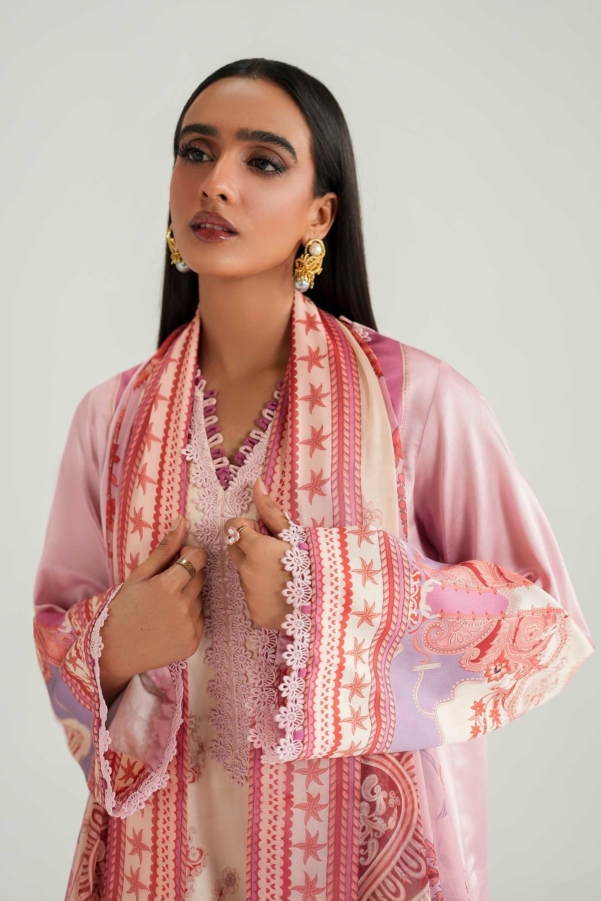 Akbar Aslam | Silk Pret | Blush - by Libasekhas UK - Registered Vendor of : Akbar Aslam - 100% Original Designer Dress