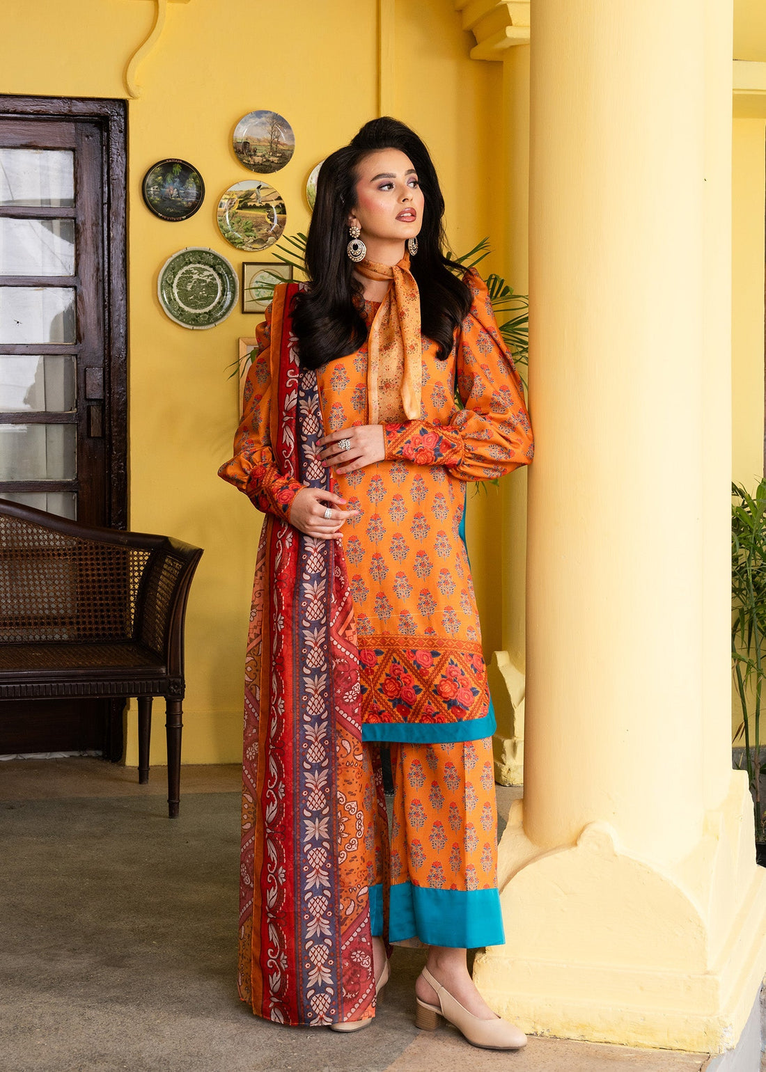 Maria Osama Khan | Retro Lawn 25 | Nehr - by - Libasekhas UK - Registered Vendor of : Maria Osama Khan - 100% Original Designer Dresss