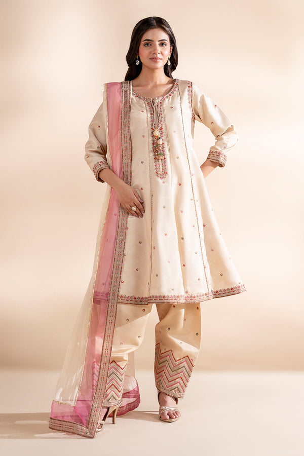 Charizma | Festive Pret | 3-PC Embroidered Silk CMA-6-390 - by Libasekhas UK - Registered Vendor of : Charizma - 100% Original Designer Dress