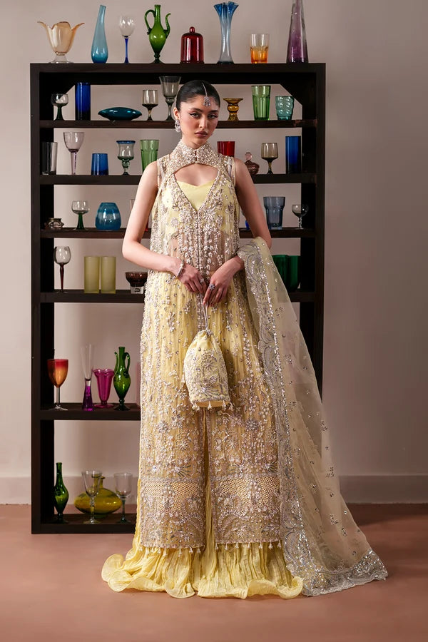 Emaan Adeel | Starlit Jewels | Gown Lehnga-Lemon Quartz