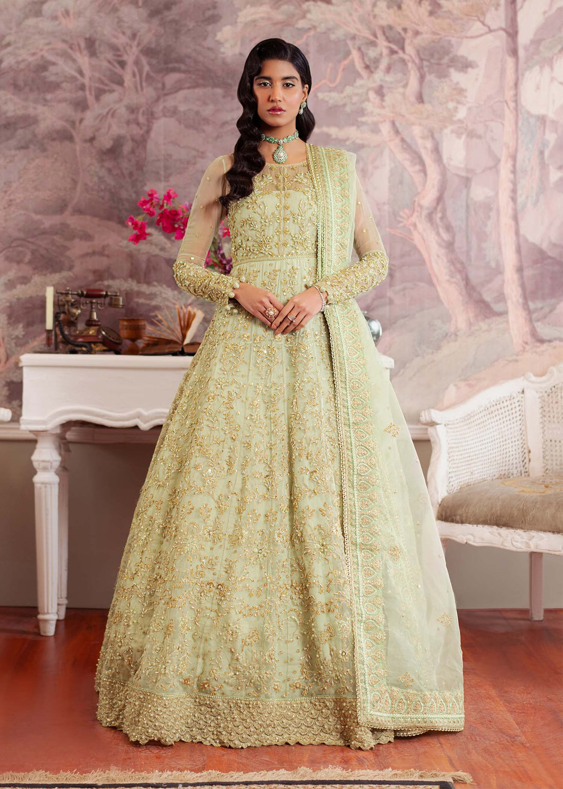 Dastoor | Airah Festive 25 | Opaline - by - Libasekhas UK - Registered Vendor of : Dastoor - 100% Original Designer Dresss