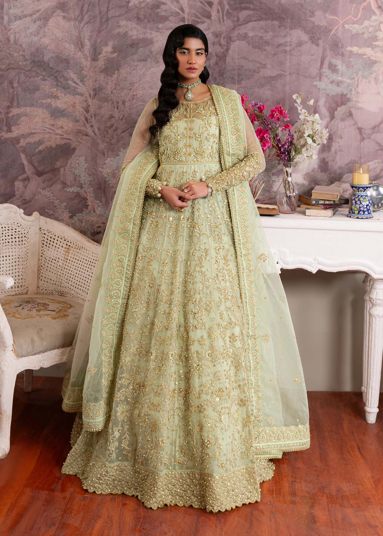 Dastoor | Airah Festive 25 | Opaline - by - Libasekhas UK - Registered Vendor of : Dastoor - 100% Original Designer Dresss