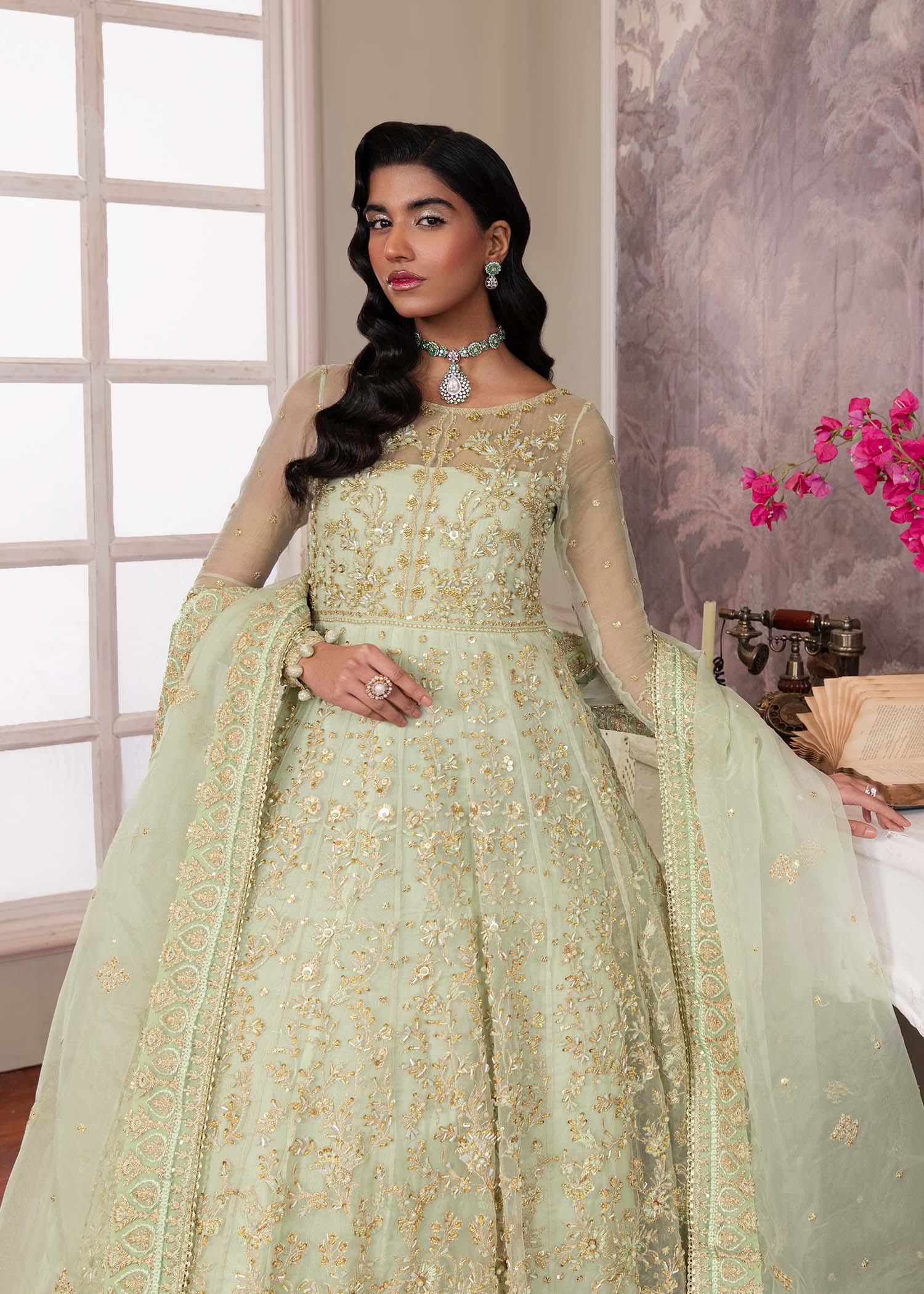 Dastoor | Airah Festive 25 | Opaline - by - Libasekhas UK - Registered Vendor of : Dastoor - 100% Original Designer Dresss