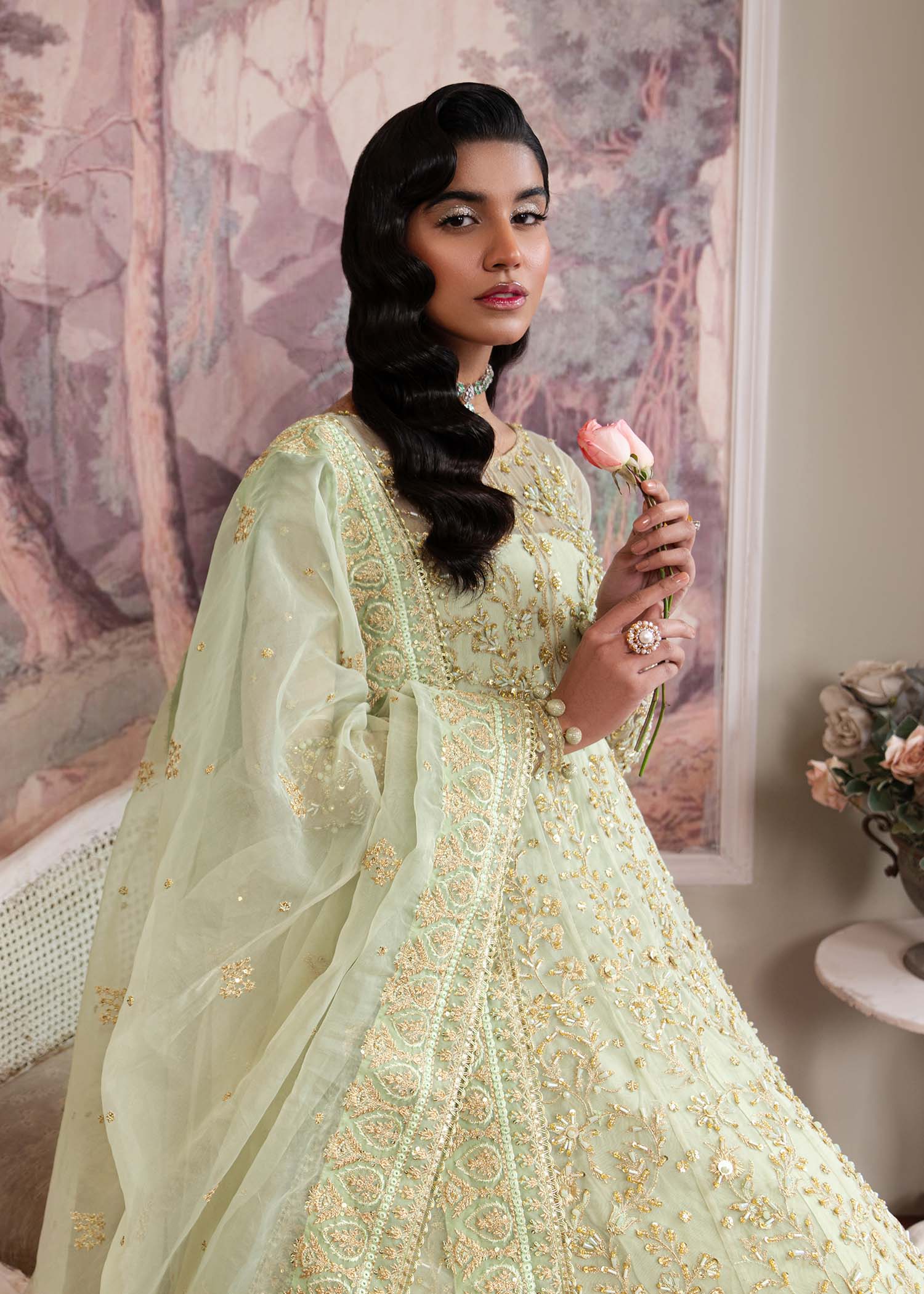 Dastoor | Airah Festive 25 | Opaline - by - Libasekhas UK - Registered Vendor of : Dastoor - 100% Original Designer Dresss