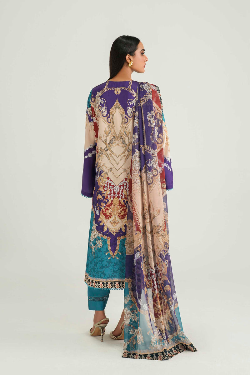 Akbar Aslam | Silk Pret | Azure - by Libasekhas UK - Registered Vendor of : Akbar Aslam - 100% Original Designer Dress