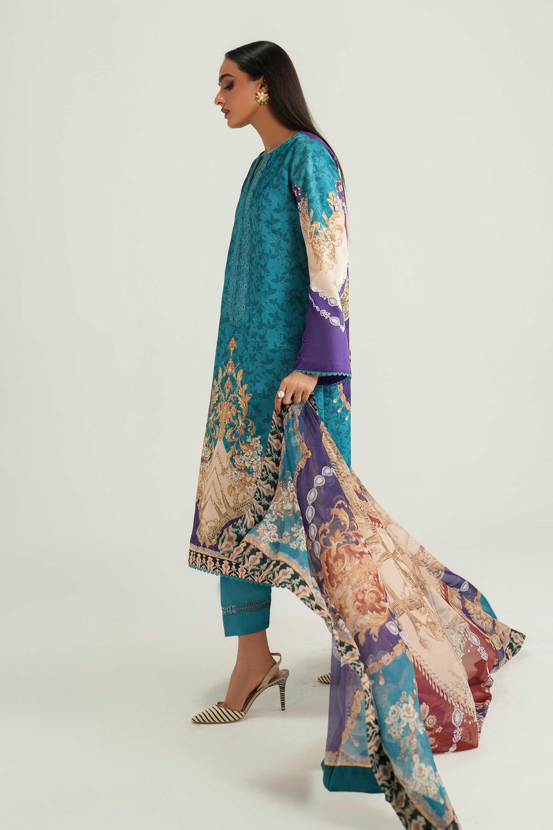 Akbar Aslam | Silk Pret | Azure - by Libasekhas UK - Registered Vendor of : Akbar Aslam - 100% Original Designer Dress