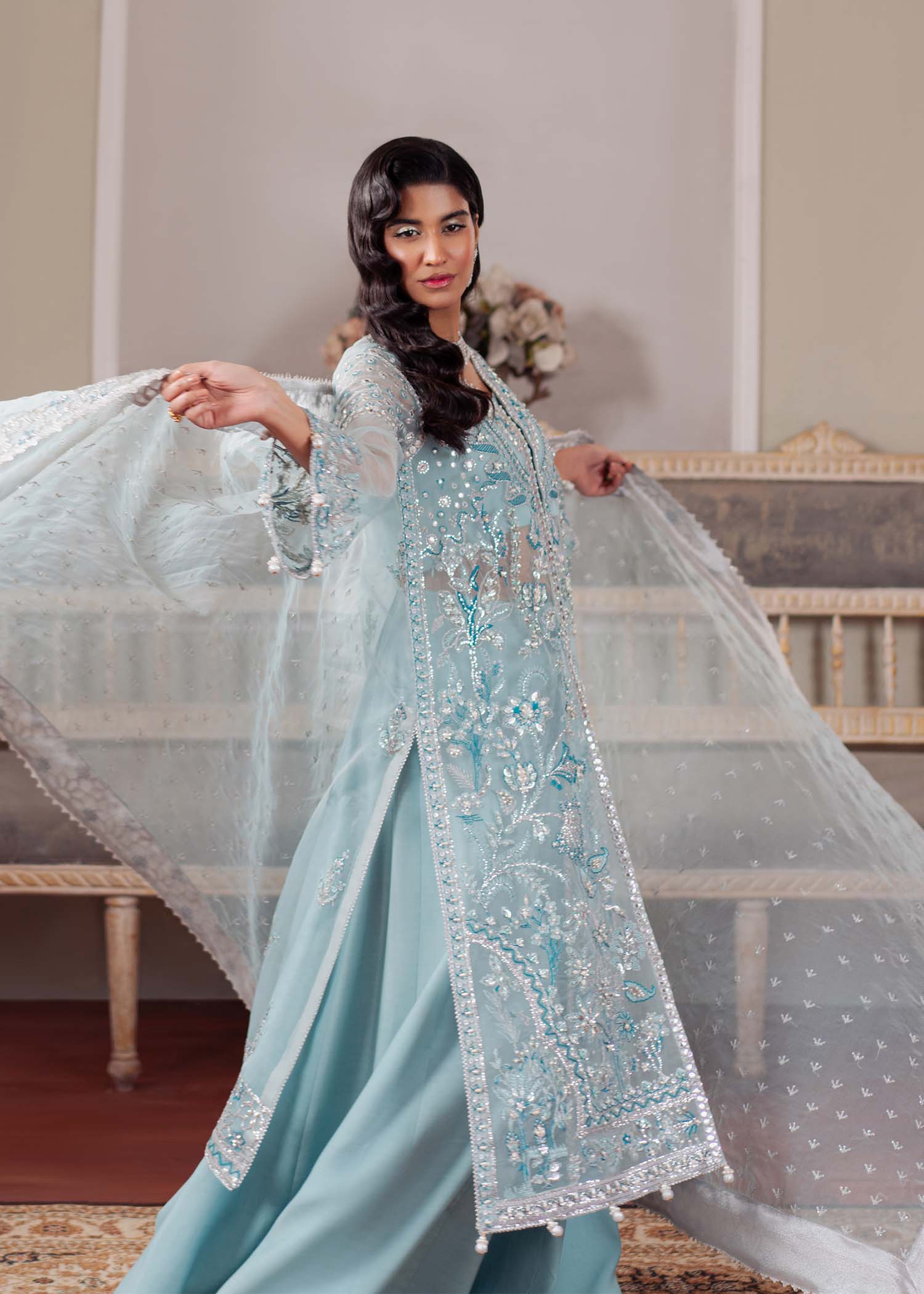 Dastoor | Airah Festive 25 | Starlight - by - Libasekhas UK - Registered Vendor of : Dastoor - 100% Original Designer Dresss