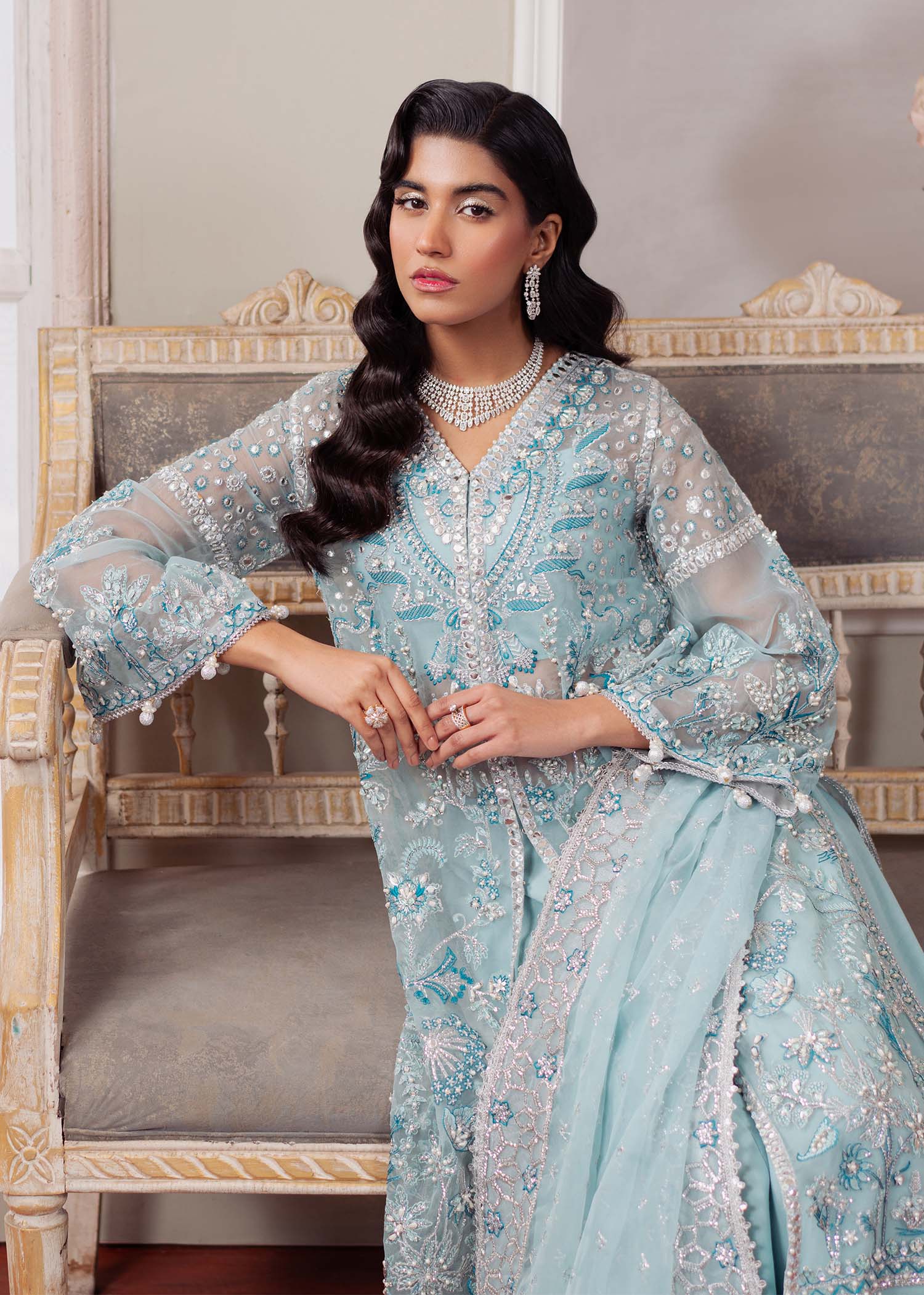 Dastoor | Airah Festive 25 | Starlight - by - Libasekhas UK - Registered Vendor of : Dastoor - 100% Original Designer Dresss